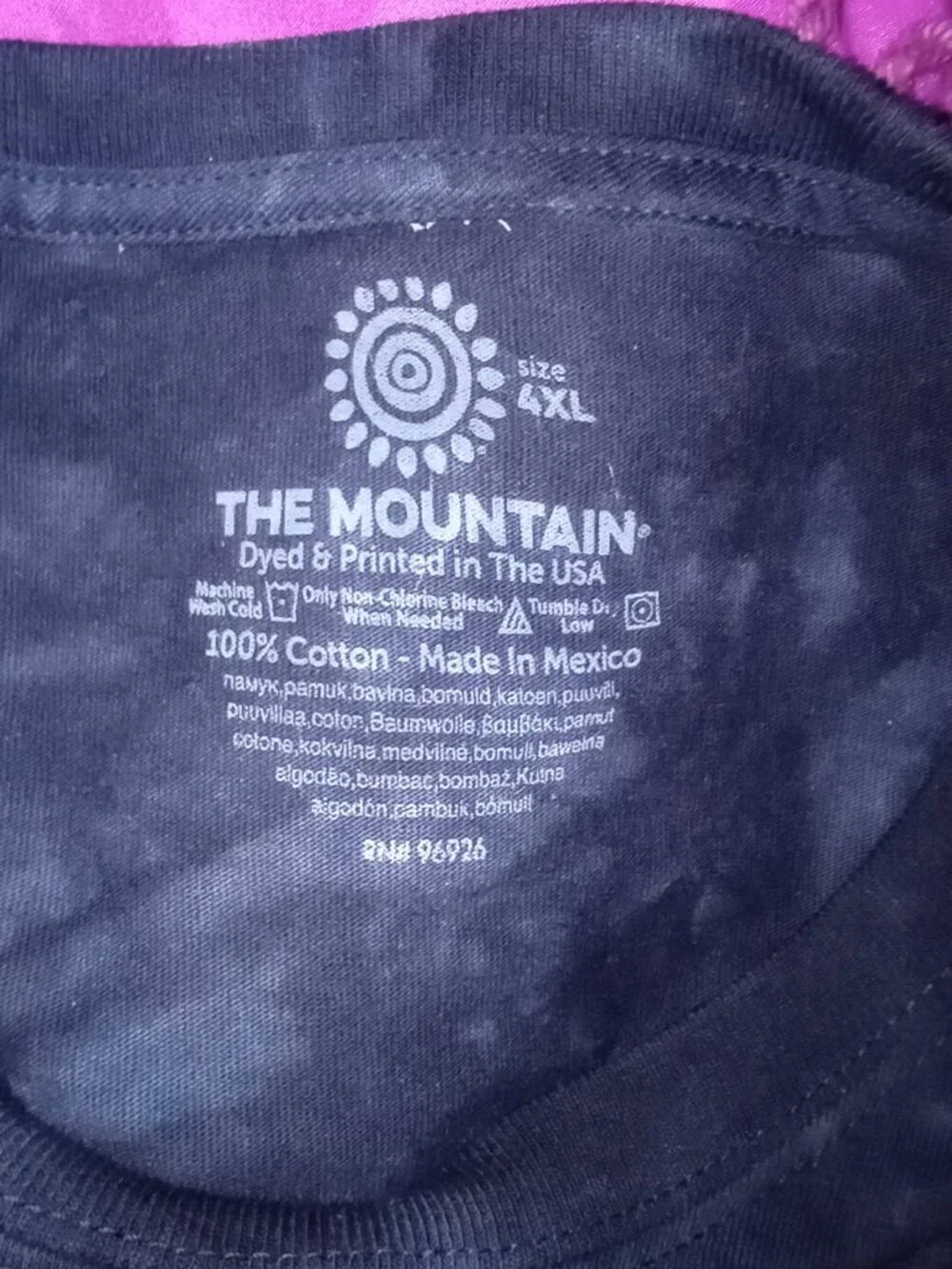 The Mountain - Cat with Magic Book - Tie Dye - Men's 4X (Flaw, please read) - Picture 3 of 3